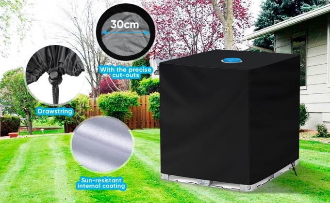 IBC Tote Cover Met Zipper, 275 Gallon 1000L Outdoor IBC Tote Zonnebril 210D Oxford Stof Cover Waterdicht Zonnebestendige 3