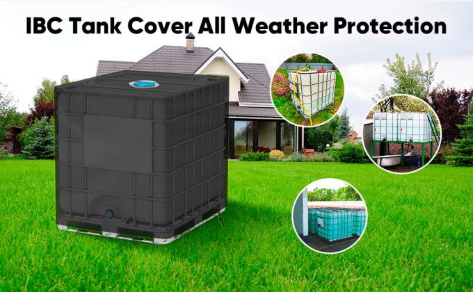IBC Tote Cover Met Zipper, 275 Gallon 1000L Outdoor IBC Tote Zonnebril 210D Oxford Stof Cover Waterdicht Zonnebestendige 8