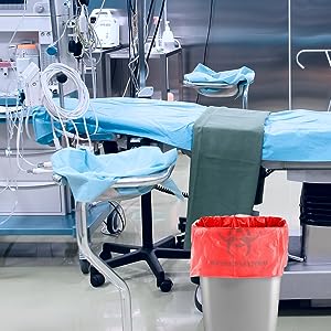 Gevaarlijke vuilnisbakkers ️ Medische kwaliteit Geen lekzakken - Biogevaarlijk symbool voor veilige verwijdering van besmettelijk afval 0