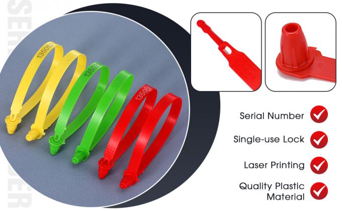 Plastic Truck Door Seal Veiligheidszegels Tamper proof Tite-Lock Veiligheidslabels Genummerd Veilig Eenmalig slot 5