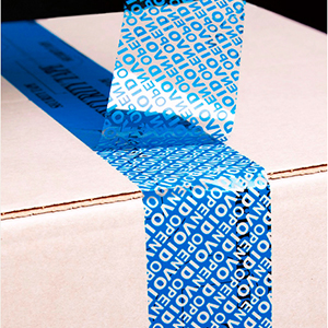 Serienummerde rode beveiligingsband tegen manipulatie (48 mm x 50 m x 2 mil, 100% totale overdracht, ultra-dikke “Void” film 2