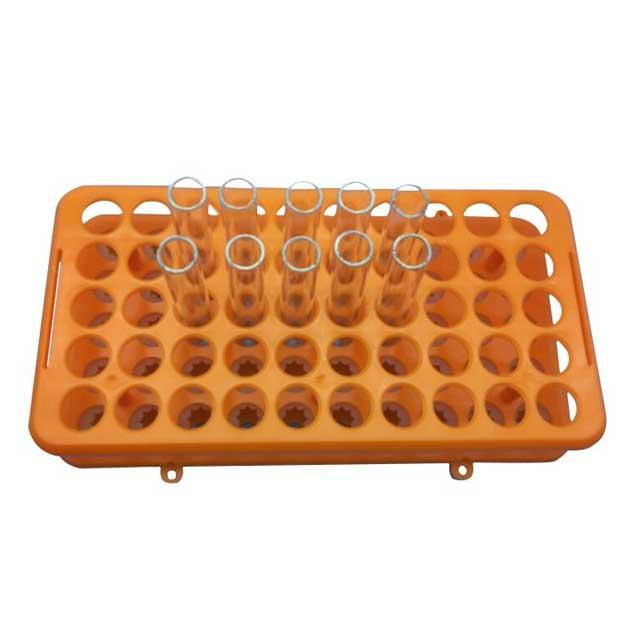 Laboratorium Multi Function PP Centrifuge Tube Rack 50 gaten*18mm Plastic Test Tube Rack Silicone Circlip 6