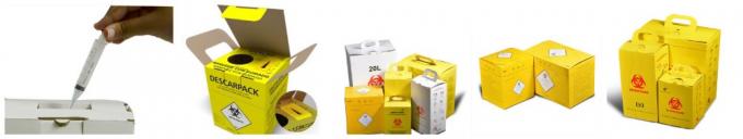 5L 10L wegwerpverbrandingsdoos Geaffineerde papieren dozen Spuit naald scherpe container Veiligheidsdoos 3