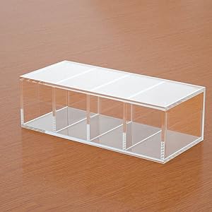 Acryl penhouder 4 compartimenten,Clear penhouder organisator make-up borstelhouder voor kantoor bureauaccessoires,cosmetische 0