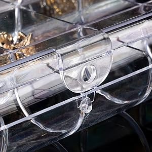 Plastic Nail Art Decorations Container, Transparent Plastic Organizer Box, Clear Storage Container Sieradendoos 2