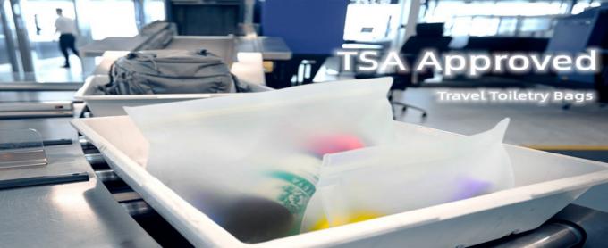 Toilettenzakken, zachte plastic reismake-up cosmetische zakken, rits sluitingsontwerp, waterdichte draagbare draagtassen 0