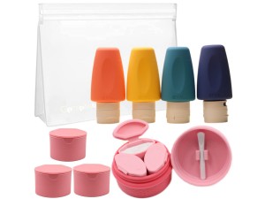 Toilettenzakken, zachte plastic reismake-up cosmetische zakken, rits sluitingsontwerp, waterdichte draagbare draagtassen 12