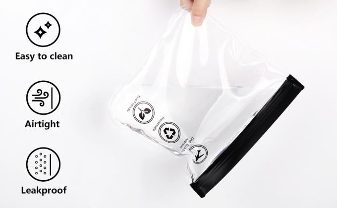 Quart Size Zipper Bags- Drievoudig afgesloten naadlekkeloos helder cosmetisch zakje voor vloeistoffen en make-up- Draagbare reisgrootte 1