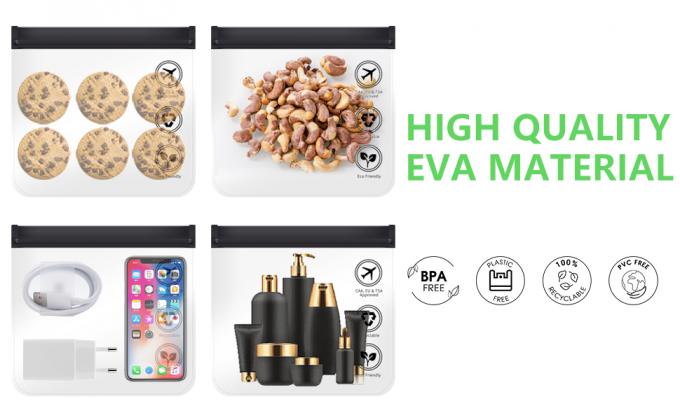 Quart Size Zipper Bags- Drievoudig afgesloten naadlekkeloos helder cosmetisch zakje voor vloeistoffen en make-up- Draagbare reisgrootte 2