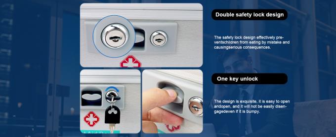 Medicatie slotdoos met sleutel, gesloten medicijndoos, slotdoos voor medicijnen, medicijn slotdoos voor veilige medicijnen 6