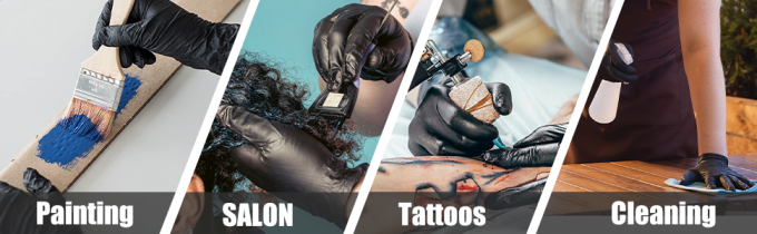 Nitrilhandschoenen, 4mil-100 tel, wegwerphandschoenen Latexvrij, wegwerphandschoenen voor huishouden, voedselveilig 2