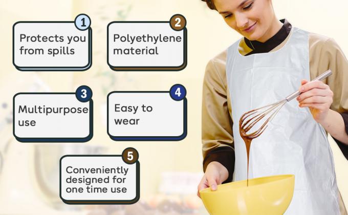 Producten wegwerpplastic/polypron 46 inch x 28 inch - 2 Mil - Voor koken en ambachten 0