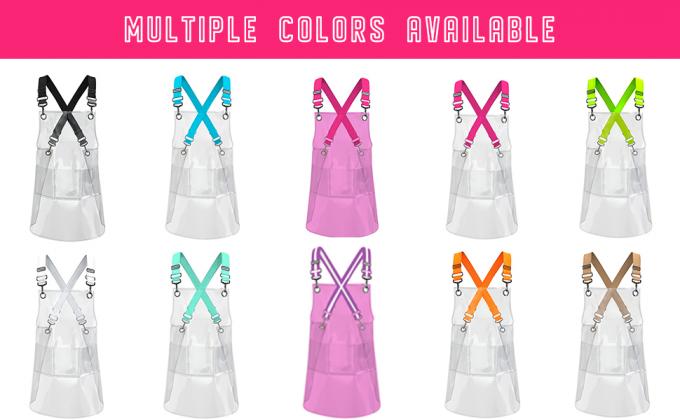 Barber-schort Cross-back verstelbaar schort met 3 zakken Hair salon werk schort voor haarstylist (22.8  W 25.5  L) 0