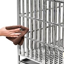 47 inch zware roestvrijstalen hondenkooi hoge angst onverwoestbare en ontsnappingsbestendige hondenkooi kennel voor grote 4