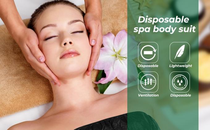 Eenmalig spa-body wrap sauna badrok verstelbare badjas ademende jurken voor vrouwen schoonheidssalon, zonnebaden, tatoeage 0