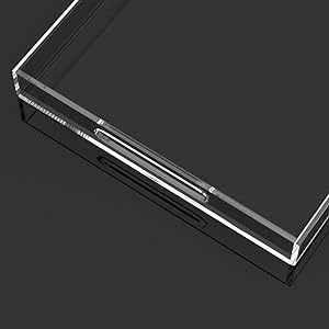 Acrylische decoratieve bak organisator voor Ottomaanse koffietafel met handvaten 2