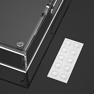 Acrylische decoratieve bak organisator voor Ottomaanse koffietafel met handvaten 4