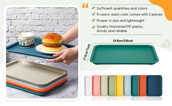 Plastic Fast Food Trays Bulk Restaurant Serving Trays Cafeteria Trays Grill Tray School Lunch Trays Rechthoekig 1