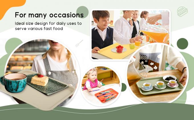 Plastic Fast Food Trays Bulk Restaurant Serving Trays Cafeteria Trays Grill Tray School Lunch Trays Rechthoekig 4