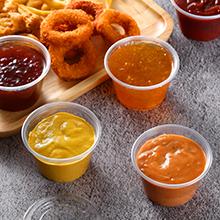 Portiebekers met deksels, kleine plastic containers met deksels, luchtdichte, stapelbare soufflebekers, Jello Shot-bekers, saus 7