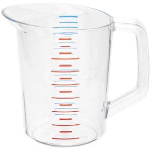 500 ml meetbekers met spout doorzichtige kunststof afgeleide meetbekers voor laboratorium, keuken 0