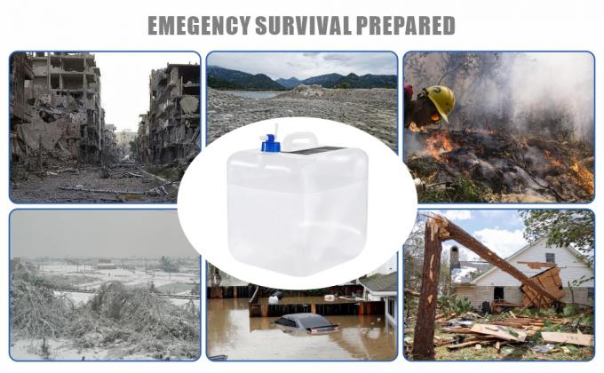 Watercontainer 2,6-gallon BPA-vrij, wateropslagcontainers voor noodgevallen met spigot, opvouwbare draagbare opslagpot 1