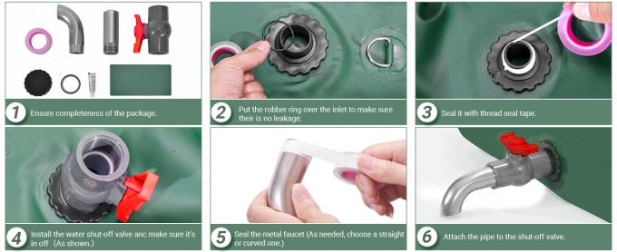 Noodwateropslagblaasjes - grote capaciteit zachte waterzak, opvouwbare blaastenk voor droogtebestendige 1