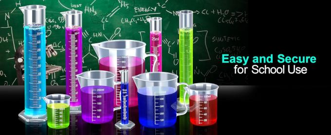 Plastic gegradueerde cilinders& Plastic Beakers, Plastic gegradueerde cilinders 10ml 25ml 50ml 100ml 250ml & 5pcs 2