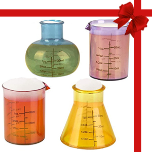Chemie Glas Set, 4 Plastic Laboratory Glasses, Grappige Wetenschappelijke Geschenken, Cool Chemie Graduatie Gag Gift 4