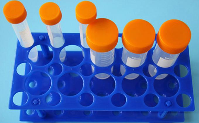 Proefbuisrek, centrifuge-buishouder (2 verpakkingen - blauw en oranje) voor 10 ml, 15 ml, 50 ml, afneembare plastic stand 2