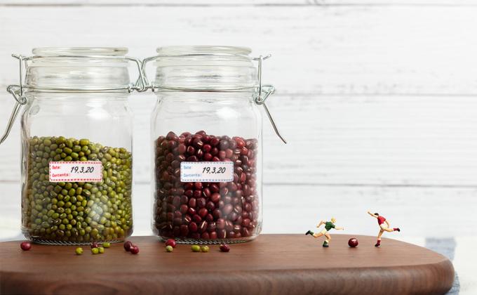 Afneembare voedselopslag zelfklevende sticker 1 x 3 inch koelkast vriezer opslag classificatie labels 0