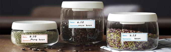 Afneembare voedselopslag zelfklevende sticker 1 x 3 inch koelkast vriezer opslag classificatie labels 6