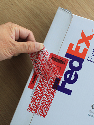 Overdracht Tamper Proof Security Guarantee Void Stickers/Labels/Seals (Rood, 1 X 3,35 inch, serienummers) 1