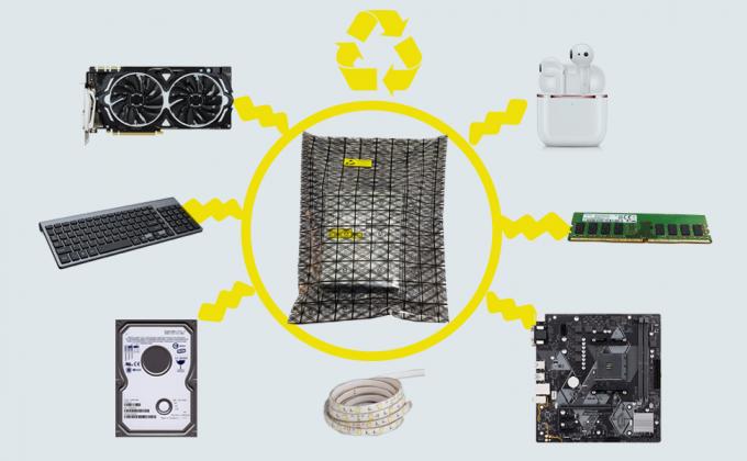 Open top antistatische zak, 10pcs 12X16in/30x40cm Grote ESD antistatische zakken voor moederbord videokaart LCD-scherm 3