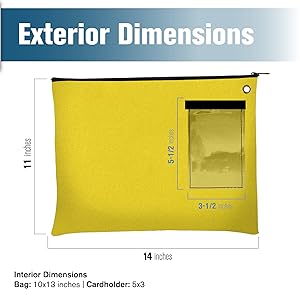 Canvas Interoffice Mailer, 14 oz. 14W x 11H Transit Bag Grote Zipper Bag met Grommet Gebruik met hangslot 3