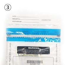 Gepaste logo Grootte ICAO Vervaardiger Tamper Proof Bewijszakken Beveiliging Verzegeld Winkelen Steb Duty Free 6