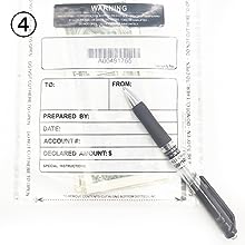 Gepaste logo Grootte ICAO Vervaardiger Tamper Proof Bewijszakken Beveiliging Verzegeld Winkelen Steb Duty Free 7