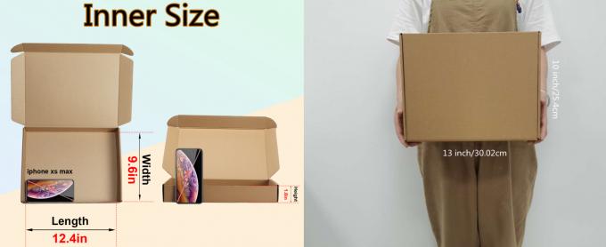 Bruine gegolfde kartonnen literatuurmailbox voor verpakking, verzending, zakelijke verzending Verpakkingsliteratuurmailbox 8