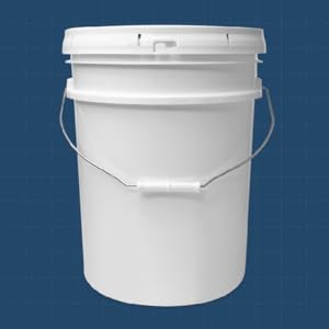 5 Gallon White Bucket & Lid - Duurzame 90 Mil All Purpose Bucket - Food Grade - BPA Free Plasti (5 Gal. W/Lids - 6pk) 0