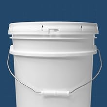 5 Gallon White Bucket & Lid - Duurzame 90 Mil All Purpose Bucket - Food Grade - BPA Free Plasti (5 Gal. W/Lids - 6pk) 3