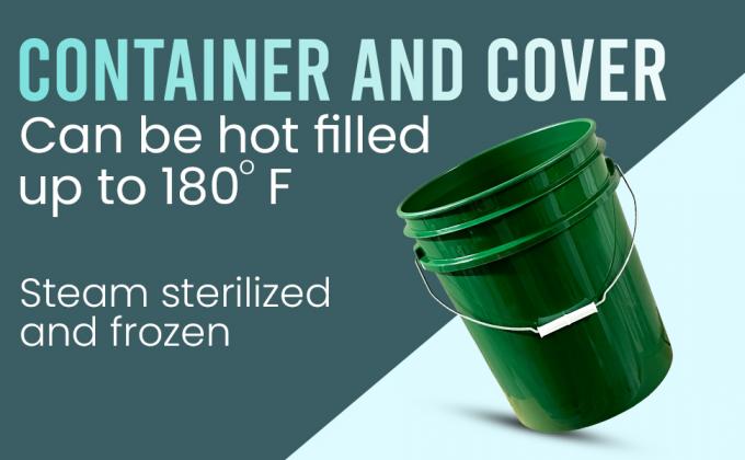 7 liter zwarte emmers voor voedingsmiddelen + Gamma-dichtingsdeksels, BPA-vrije containeropslag, duurzame HDPE-emmers 0