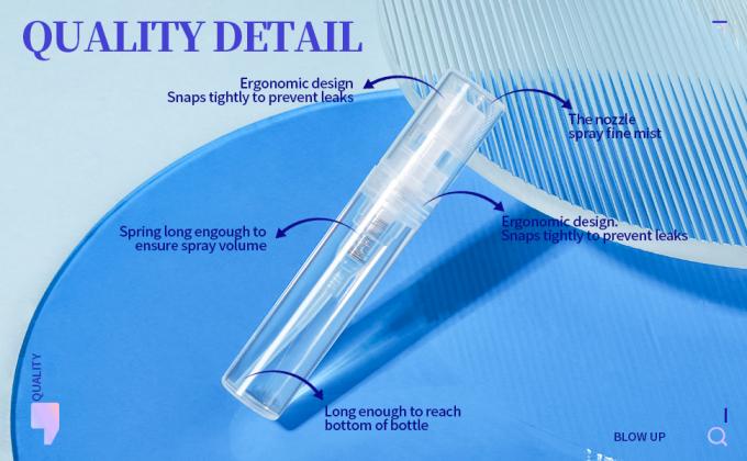 3 ml Mini Sprayfles, 10 verpakkingen 3 ml Mini Clear Plastic Sprayfles Leeg, fijn mistig Hervulbaar Mini Parfumfles 2