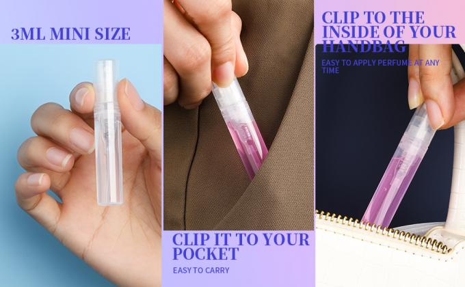 3 ml Mini Sprayfles, 10 verpakkingen 3 ml Mini Clear Plastic Sprayfles Leeg, fijn mistig Hervulbaar Mini Parfumfles 3