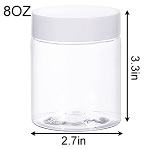 Containers met deksels Plastic potten Containers voor slijm met wit waterdicht deksels en stickers Mini opslag voor doe-het-zelf 0