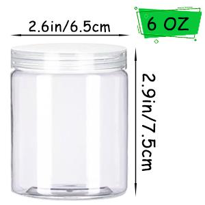 Containers met deksels Plastic potten Containers voor slijm met wit waterdicht deksels en stickers Mini opslag voor doe-het-zelf 3