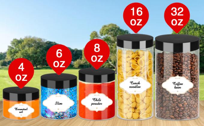 Plastic pot potten ronde, doorzichtige, lekvrije plastic containerpotten met deksel voor opslag tijdens het reizen, oogschaduw, nagels, verf 4