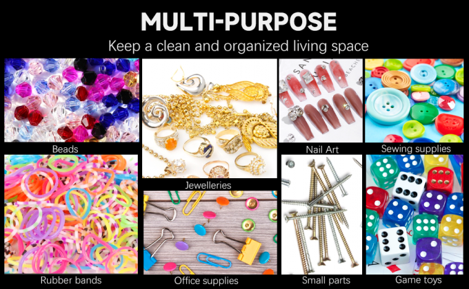 Organiseringsopslagdozen - Kleine plastic opslagcontainers met gehangen deksels voor kralen, juwelen en ambachtelijke benodigdheden 5