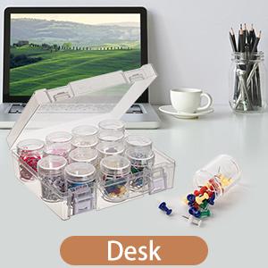 Perlen organisator doos, Diamant schilderij opslagcontainers, 14 glijbanen Diamant kunst opslagkas helder Perlen organisatie 7