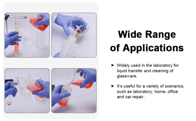 Chemische wasfles, 2 verpakkingen Plastic Safety Lab Squeeze Wasfles, LDPE met smalle mond, 1000 ml / 2 fles 0