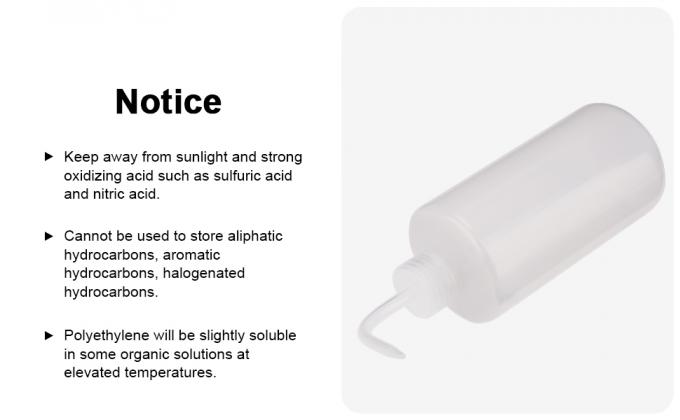 Chemische wasfles, 2 verpakkingen Plastic Safety Lab Squeeze Wasfles, LDPE met smalle mond, 1000 ml / 2 fles 1